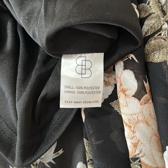 Baltic Born XXL Kia Black Blue Blush Pink Floral Kimono Maxi Dress - Picture 13 of 14